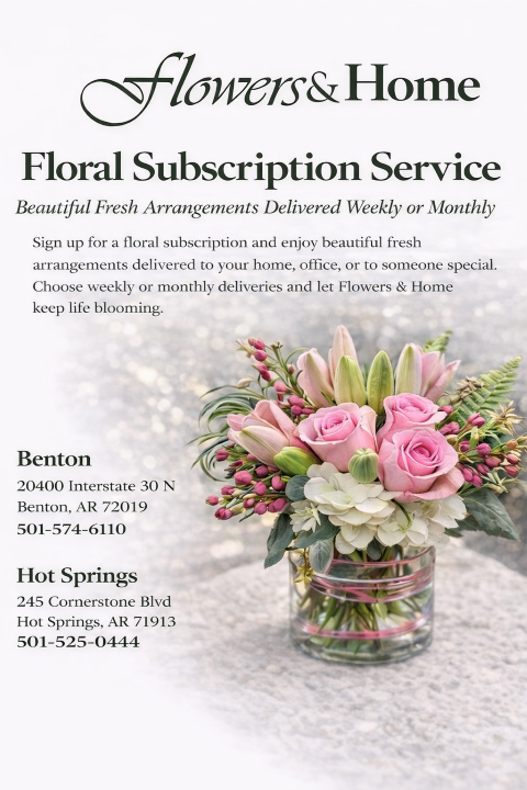 Flowers & Home floral subscription arrangement